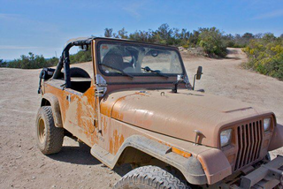 Covered in mud at Hollister Hills.